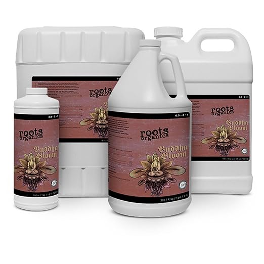 Roots Organics Buddha Bloom Liquid Flowering Nutrient for Plants Designed for Soil and Soilless Gardens for Continuous Liquid Feeding 2.5 Gallons