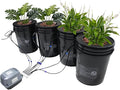 DWC Hydroponics Grow System 5 Gallon Deep Water Culture Hydroponic Bubbler Bucket Kit with Air Pump for Growing Fruits Crops Vegetables