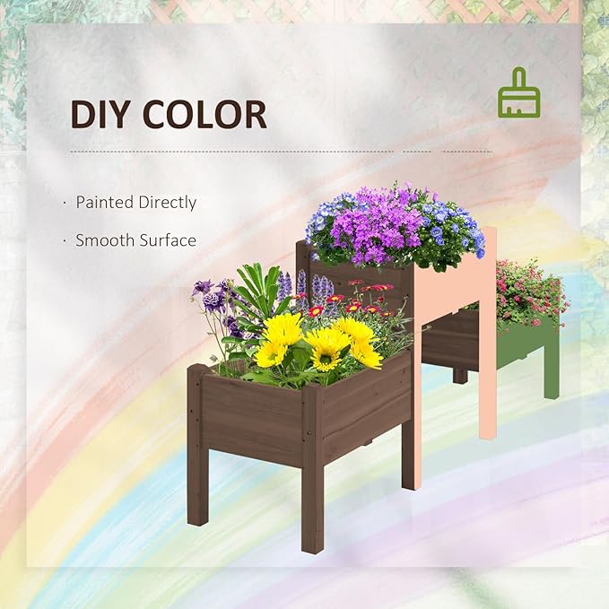 Raised Garden Bed with 3 Planter Boxes