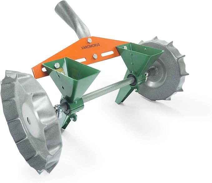 VAROMORUS Metal Precision Manual Seeder for Vegetables Greens Onion Radish Beets (2-Row)