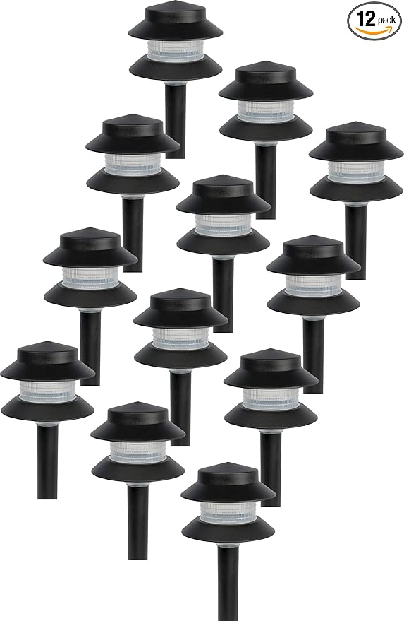 Paradise GL22627 Low Voltage Plastic 4W Path Light (Black 12 Pack)