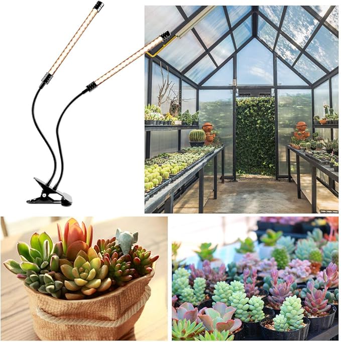 LED Grow Light for Indoor Plant 27W LED Auto ON/Off Timer Full Spectrum Plant Lights 4/8/12H Timing 5 Dimmable Levels for House Garden Hydroponics Succulent Growing (27W-Triple Head)