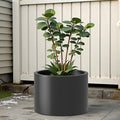Heavy Duty Corten Steel Round Raised Garden Bed Kit 15.5 Dia. x 20 H. Pre Rusted Metal Planter Box for Vegetables Flowers Herbs Black Ideal for Outdoor Gardening