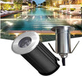 Ground LED Landscape Lamp Outdoor Buried Lights AC 12V Low Voltage Mini LED Underwater Pond Lights IP68 Waterproof 30° Beam Angle Recessed SpotlightBlue Light 3w75mm