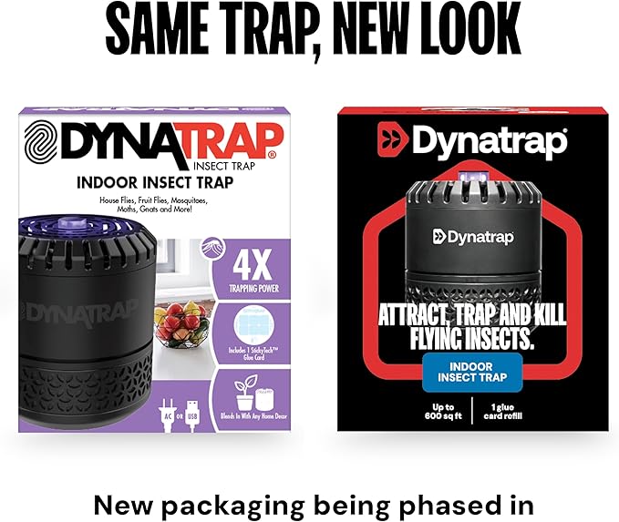 DynaTrap DT152 Indoor Insect Trap and Killer – Catches and Kills Gnats Flies Moths &amp Other Flying Insects
