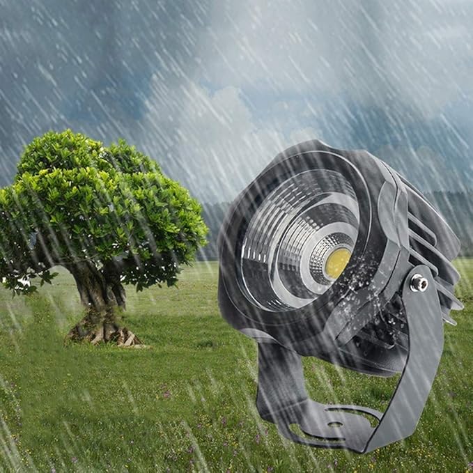 20W 360° Rotating COB LED Spotlight - Adjustable Lawn Landscape Lighting Fixture for Garden Patio and Scenic Outdoor Decor (Red Light)