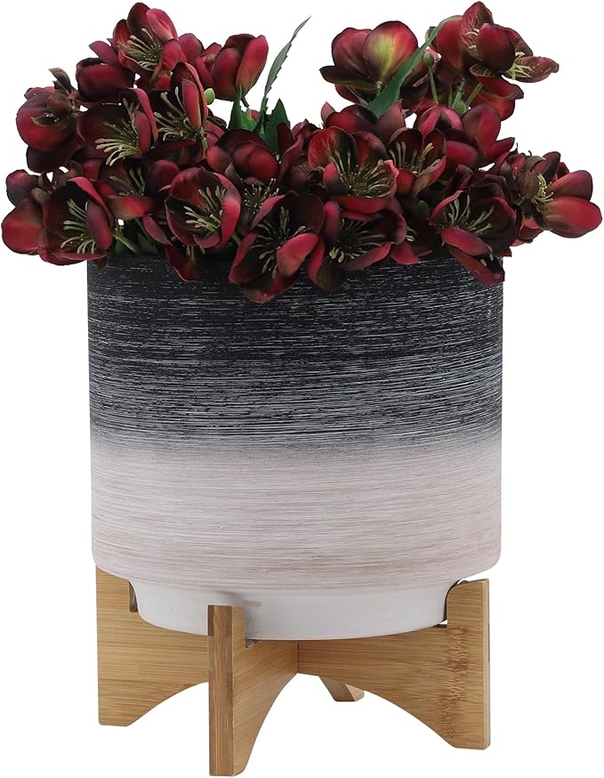 Generic  S2 810 Planter ON Wooden Stand Gray