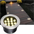 Buried Lights Outdoor Ground Light IP66 Waterproof Recessed Round Landscape Lamp AC85-265V Well Light for Driveway Garden Pathway Patio Deck Spotlights