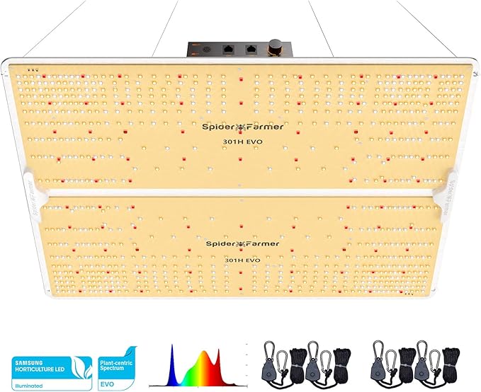 SPIDER FARMER SF4000 Samsung LM301H EVO Led Grow Light Full Spectrum Plant Lights 450W Dimmable &amp High Efficiency &amp Deeper Penetration Commercial Lamps for Seedling Veg &amp Bloom in 4x4 G