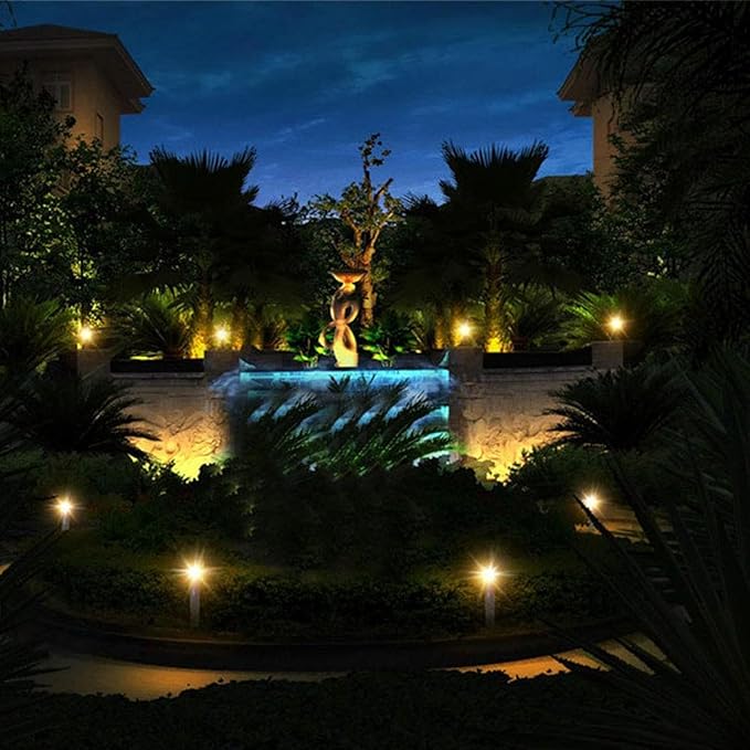 Outdoor Solar Spot Light Ground LED Landscape Lamp IP65 Waterproof Buried Spotlight Super Bright Overnight Wall Lights for Yard Porch GardenWhite