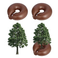 TezhiIe 2 Pack 25 Gallon Tree Watering Bags Brown Reusable PVC Watering Donuts for Trees Deep Root &amp Low-Profile Slow Release Watering Ring Bag for Newly Planted Multi-Trunk or Evergreen Tree