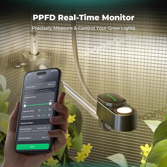 MARS HYDRO FC4000 Samsung LM301H EVO Bar LED Grow Light 2x4 and iHub-Pro and Smart Sensor Kit: PPFD CO₂ and Soil Sensors