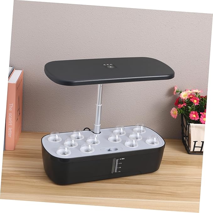 1Set Indoor Gardening System Hydroponic Plant Growing Kit with LED Grow Light Space Saving Design for Home Use for Efficient Plant Growth Compatible with US Plug