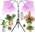 Grow Light with Stand for Indoor Plants Full Spectrum Upgrade 4-Head Plant Lights Grow Lamps Auto ON/Off Growing Light with 4/8/12H Timer Tripod Adjustable 15-60inch