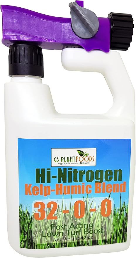 GS Plant Hi-Nitrogen Kelp-Humic Blend 32-0-0 - Promotes Quick Growth and Lush Color Covers 3000+ Square Feet