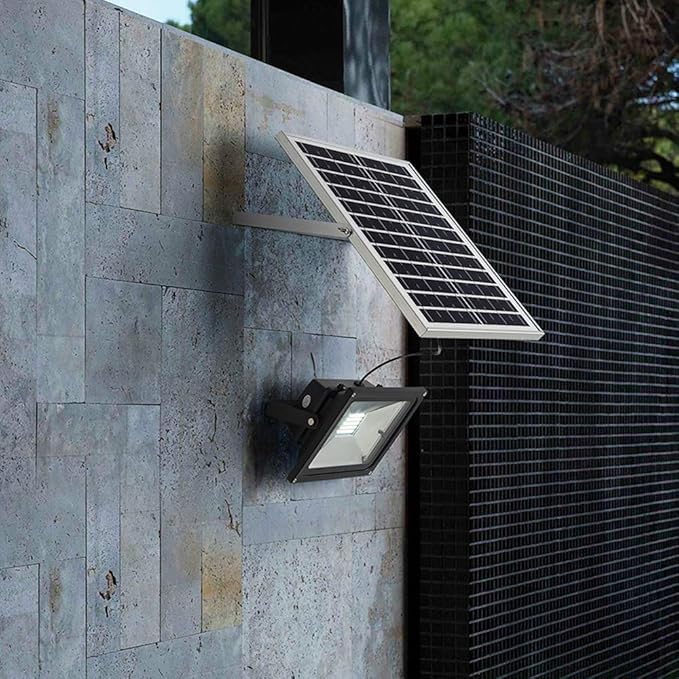 10W/20W/30W/50W LED Solar Waterproof Outdoor Spotlight Courtyard Home Wall Spotlight with High Brightness Aluminum Landscape Emergency Light