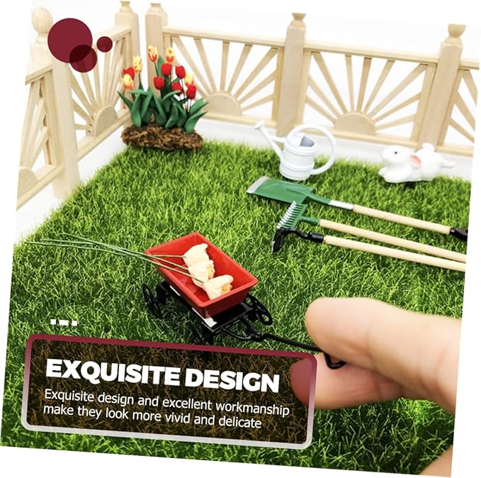 3 Sets Mini Gardening Tool Model Mini Accessory for Creative Decoration and Micro Garden Scenes