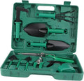 SUPVOX -1 Garden Tool Kit 10 Pcs Set with Case Shovel Rake Hoe Weeder Spade Pruning Shears Sprayer for Mom