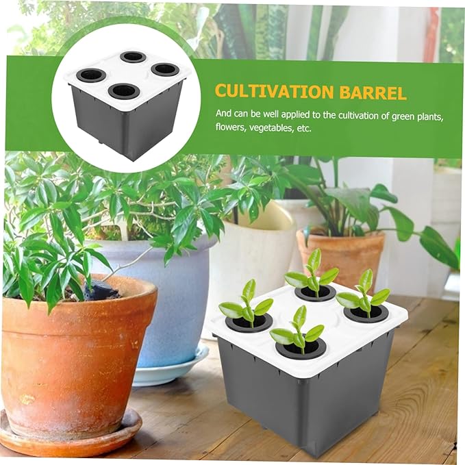 Hydroponic Growing System Bucket Soilless Cultivation Barrel for Greenhouse Hydroponic Grow Bucket Plastic Easy Maintenance
