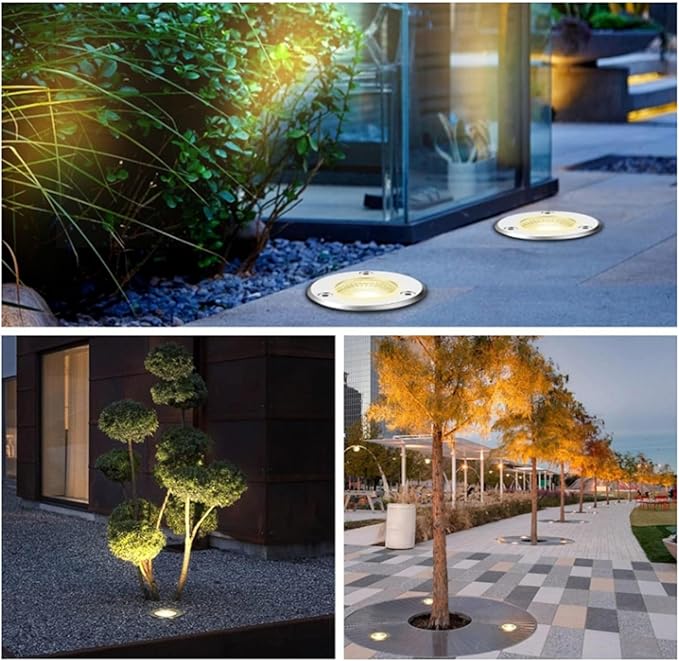 Outdoor Ground Light LED Underground Light IP66 Waterproof AC85-110V Embedded Buried Lights for Walkway Garden Driveway Deck Patio Landscape Lamp
