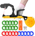 Cekegon Plant Tying Machine 420g Tapener Tying Tool Plant Tying Tool with 10000pcs Staples 20 Rolls Tape (Yellow)