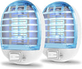 2 Pack Bug Zapper Indoor Electronic Mosquitoes Killer Zapper with Blue Lights for Living Room Baby Room Kitchen Bedroom(0324)