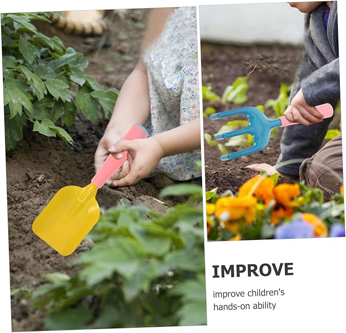 TOYANDONA 1set Boys and Girls Gardening Tool Set Shovel Rake Watering Can Gloves Apron and Tote Bag Garden Toys for Boys and Girls to Explore Nature and Learn Gardening Skills