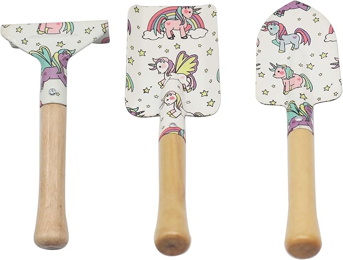 The Leonardo Collection Little Stars Unicorn Garden Tool Set for Gardening | Ideal Tool Kit &amp Gardening Gifts for Women &amp Men | Durable Garden Tools &amp Hand Tools for Daily Garden Work