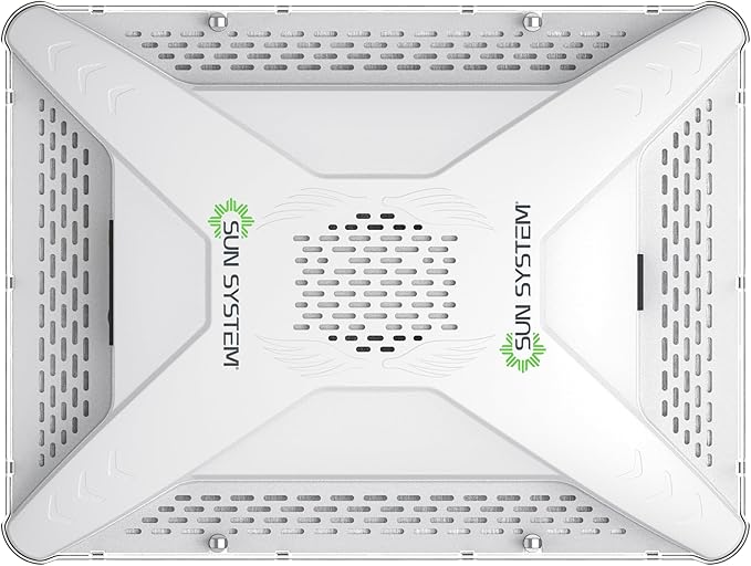Sun System HelioGrow 400W LED Grow Light for Indoor Plants - 400 Watt High Efficiency Full Spectrum Dimmable Diodes Daisy Chain up to 512 Units 2 Year Warranty Mounting Hardware Included