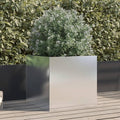 Stainless Steel Raised Garden Bed Planter Silver 19.3 x 18.5 x 18.1 Sturdy Elevated Garden Box for Flower Beds Patio Planters Outdoor Vegetable Garden