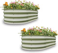 Gardmax 2 Pack Galvanized Raised Garden Bed Lightweight Planter Boxes Outdoor with Easy Assembly Large Garden Bed for Vegetables Fruits Flower