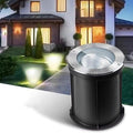 Led Spotlight - Underground Light Adjustable Light Angle Ground Lights IP67 Waterproof COB Floor Lamp Round Embedded Landscape Lights for Gardens ExteriorGreen-7W