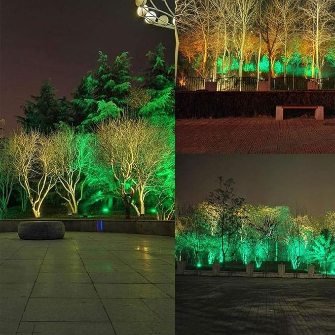6W/12W/18W LED RGB Color Gradient Light Outdoor Waterproof Tree Spotlight Villa Community Park Landscape Ground Lights Garden Patio Aluminum Flood Light IP65 Fittings