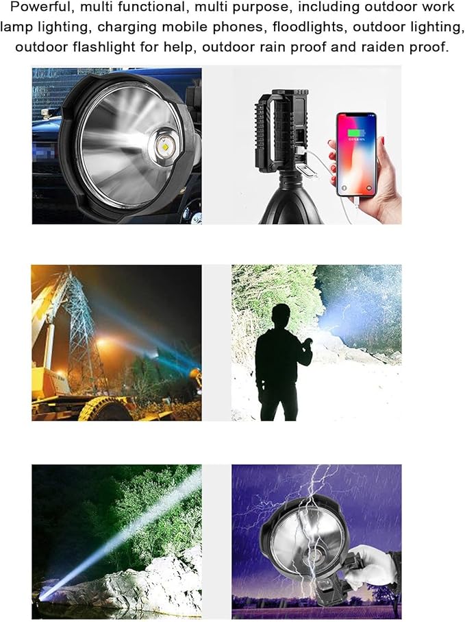 P50 Searchlight Bracket Light Highlight Portable Light Multifunctional Searchlight for Traveling Spotlights