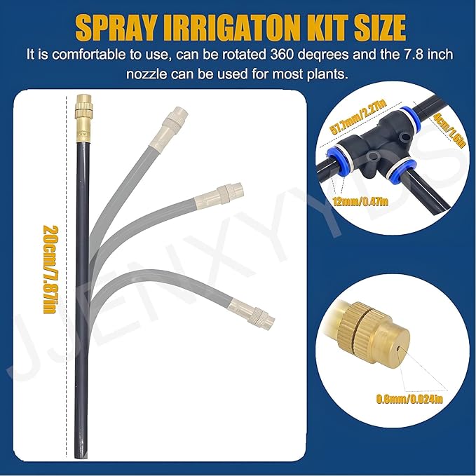 New Drip Irrigation System KitAutomatic Garden Watering Systemwith 360-degree Bending Dropper Atomizing Copper Nozzle and Smart Irrigation Controllerfor Garden Greenhouse20M/65.6FT+Controller