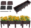 Cashewnuts 4 PCS Raised Garden Bed with Legs Planter Raised Beds Kits with Drain Holes Plastic Raised Beds for Gardening Indoor Outdoor Planting