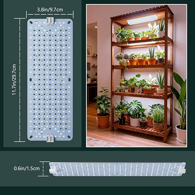 Grow Lights for Indoor Plants Full SpectrumHigh PPFD 1152LEDs Plant Lights with 4/8/12/16/20H Timer Flexible Series &amp Parallel Connection for Indoor Growing(6 Pack)
