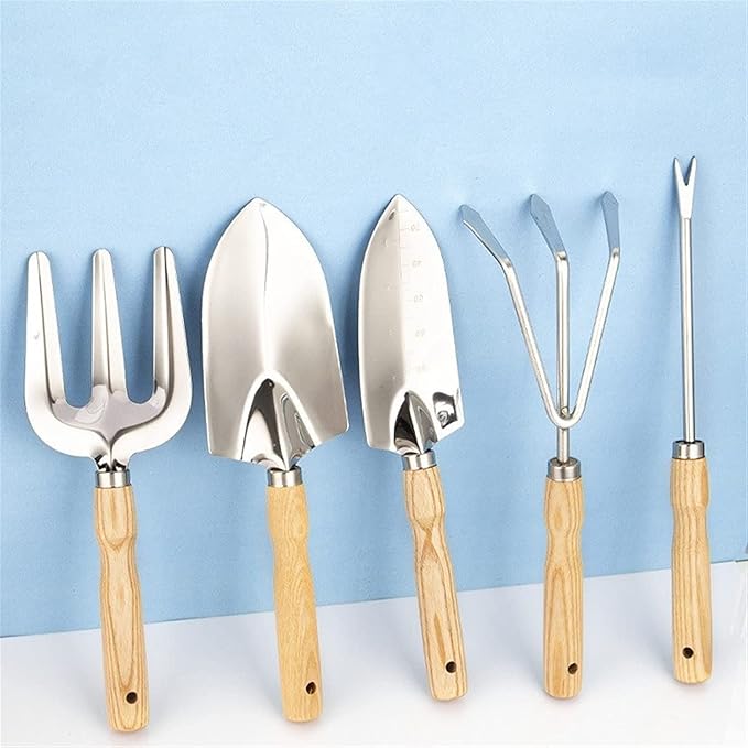 Garden Tools Set 5PC Heavy Duty Gardening Kit Succulent Mini Garden Tool Set Stainless Steel Gardening Work Set