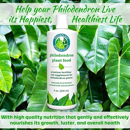 Philodendron Fertilizer – Liquid Plant Food for Strong Roots Healthy Growth &amp Lush Foliage | 3-3-3 NPK Formula with Sea Kelp Humic &amp Fulvic Acid | Essential Nutrients for Tropical Houseplant