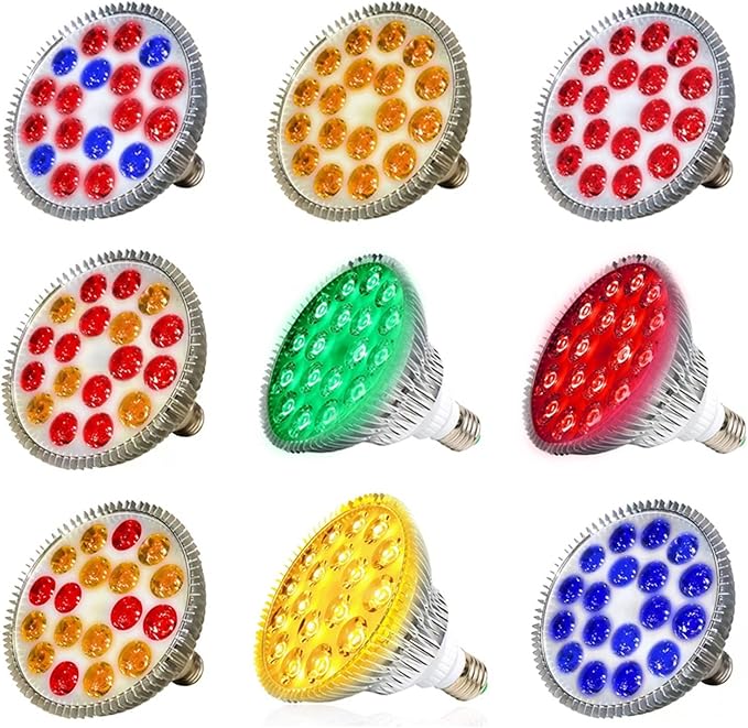 E27 LED Plant Grow Light 54W Par38 Full Spectrum Phyto Grow Box for Flower Seed Growth Hydroponics Veg Growing (Color : 18 Warm White)