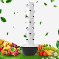 DIY Aeroponic Tower Hydroponic Tower Growing System 20/28/36 Hole Hydroponics Tower Growing System Kit for Gardening Lover Black/Green Base(Black135cm/53in)