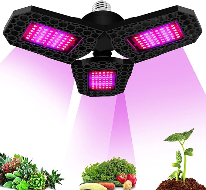 Full Spectrum LED Plant Grow Lamp Foldable 144Leds Plant Light E27 Waterproof Phyto Lamp for Indoor Plant/Seedlings/Greenhouse
