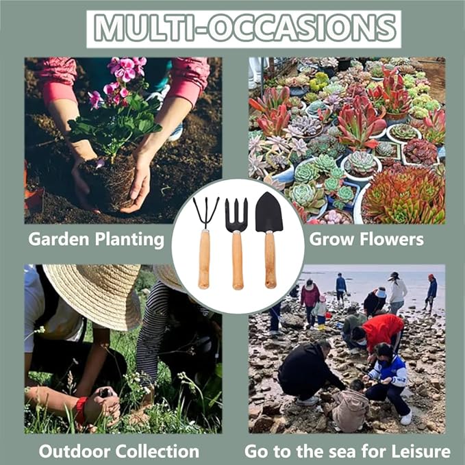 Garden Tool Set 33-Piece Rust-Proof Premium Garden Tool Kit with Floral Tote Bag Ideal Gardening Tools Gifts for Women and Men (Orange)