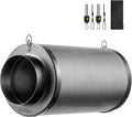 VIVOSUN 8 Inch Air Carbon Filter Smelliness Control with Australia Virgin Charcoal for Inline Fan Grow Tent Smelliness Scrubber Pre-Filter Included Reversible Flange 8 x 20 Black