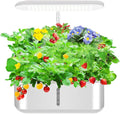 Hydroponic Plant Germination Kit with LED Grow Light Automatic Water Pump 10 Pods 3.6L Tank - Indoor Hydrophonic Planter Grower for Home Kitchen