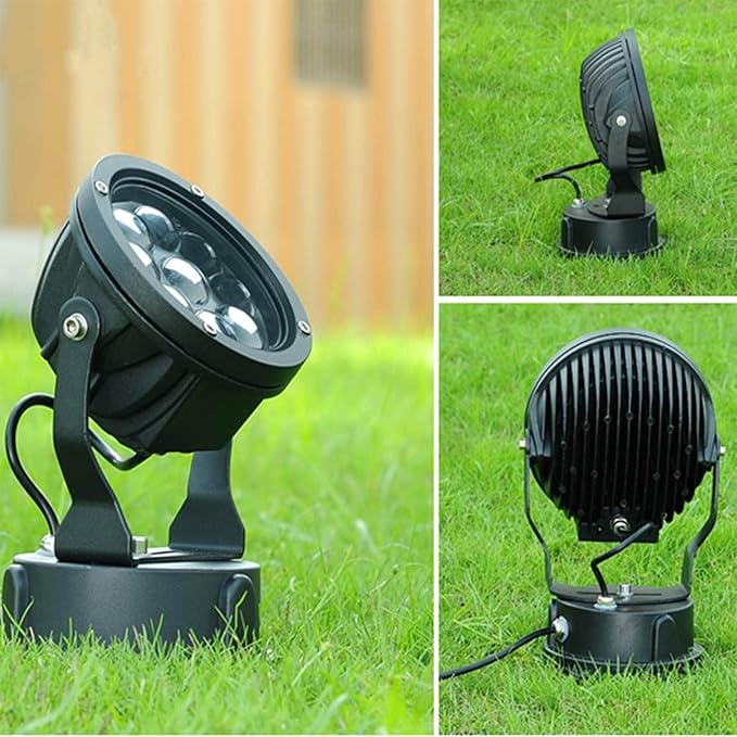 LED Beam Spotlight - Outdoor LED Spotlight Round Outdoor LED Spotlights Decorative Waterproof Lamp Adjustable Angle Landscape Lights for Garden Villas Step Wall Lighting