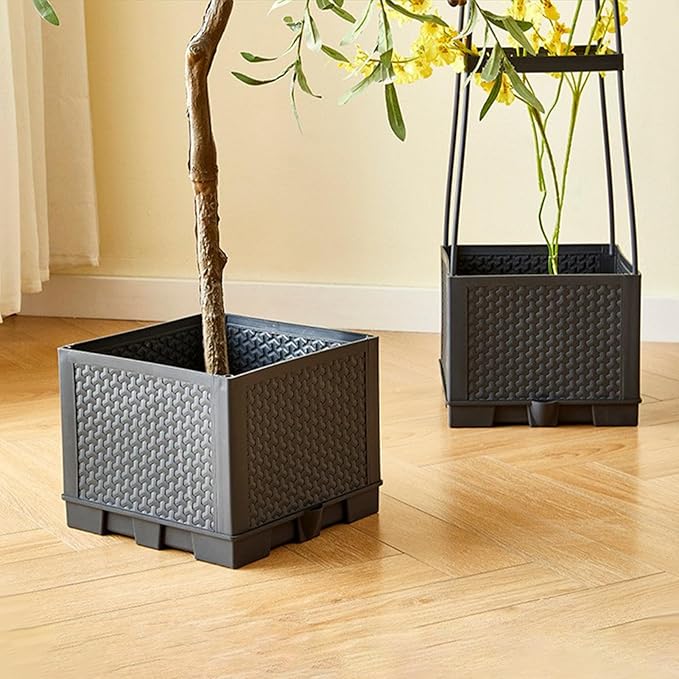 belupai 44.9 in Raised Garden Bed Planter Box with Trellis Self Watering Tomato Planter Boxes with Trellis Outdoor for Climbing Vegetable and Plants Tomato Cage for Indoor Outdoor Use