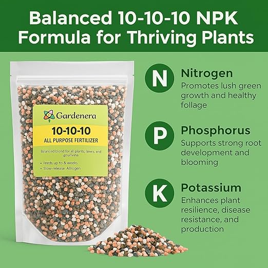 𝐁𝐄𝐒𝐓𝐒𝐄𝐋𝐋𝐄𝐑 10-10-10 Plant Fertilizer Slow Release | 10 10 10 All Purpose Fertilizer for Fruit Trees Evergreens Vegetables Arborvitae Fig Trees Shrubs Pines Oaks Flowers [4 Quarts]