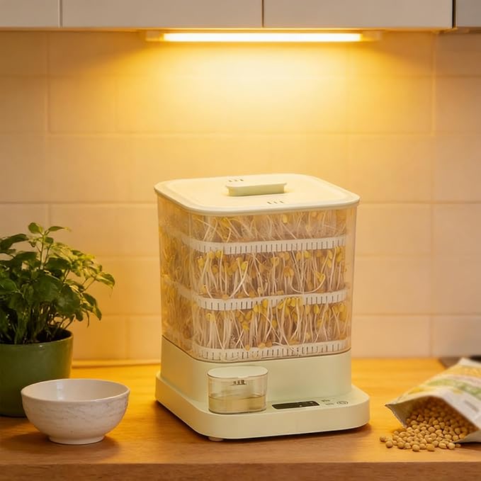 Bean Sprouts Machine Kit Automatic Bean Sprouts Maker for Wheatgrass