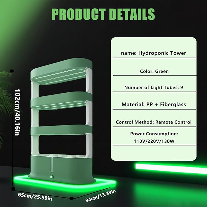 Hydroponic Cultivation System with Remote Control hydroponic Cultivation System Vertical Indoor Garden kit for efficient for Garden Lovers at Home